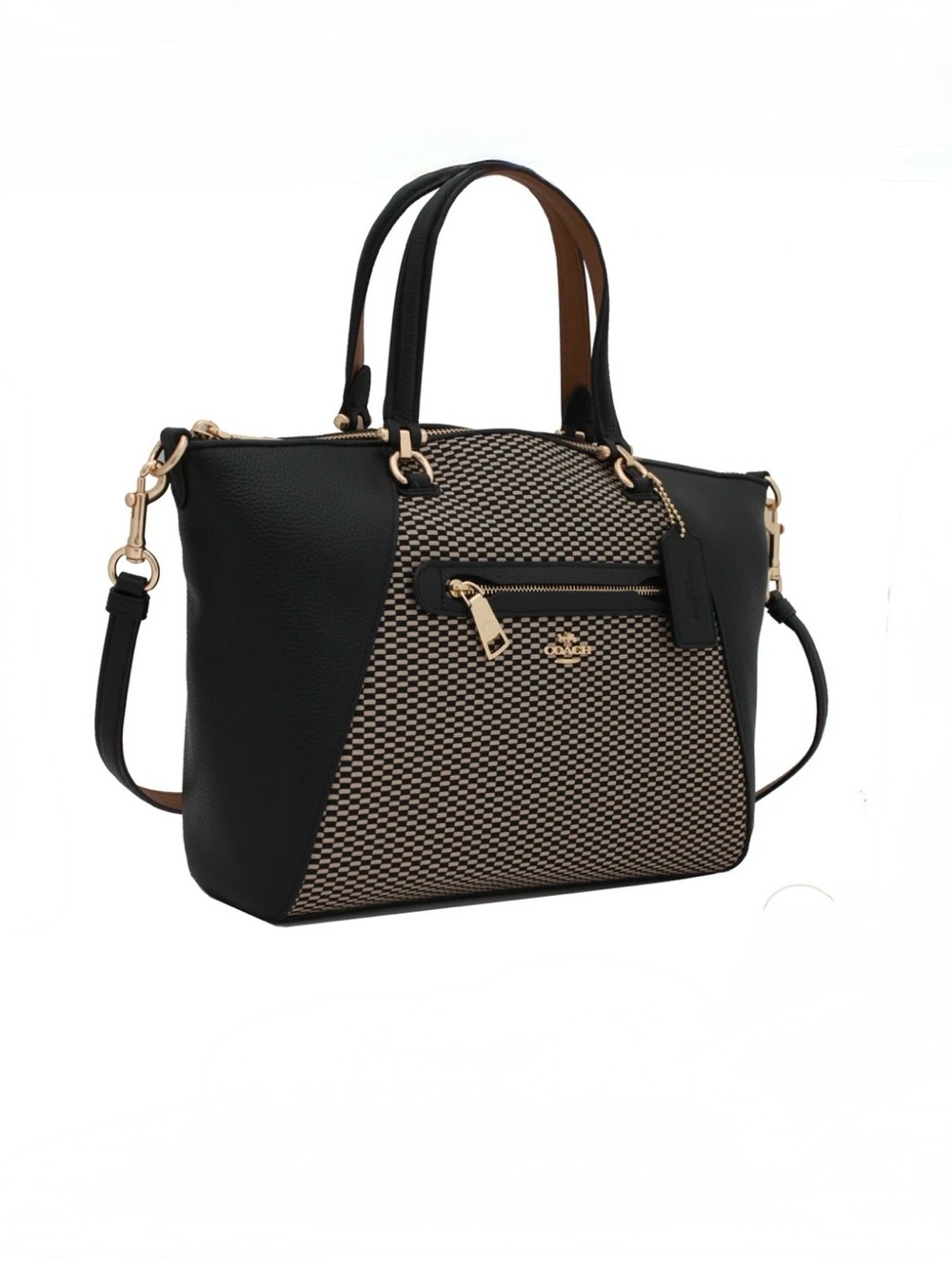Coach Prairie Satchel in Legacy Jacquard And Black Leather C1881-29848. - Picture 2 of 16